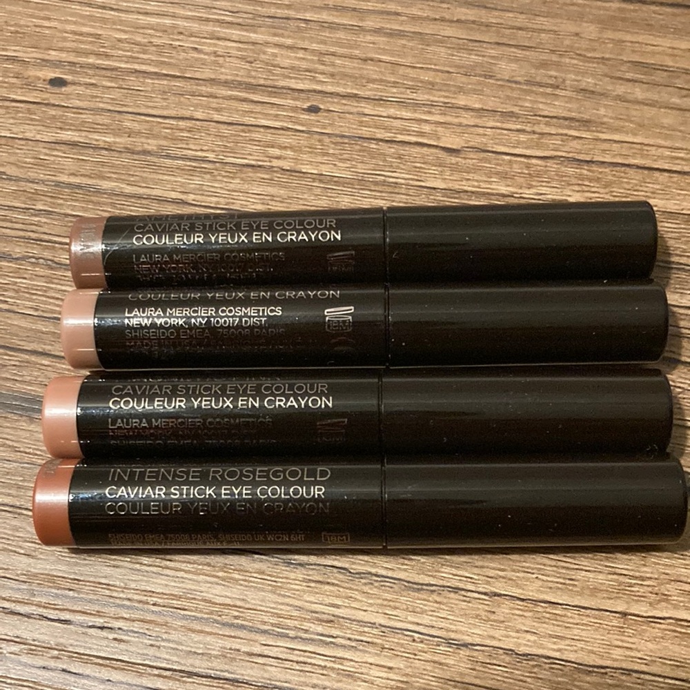 Set of four mini Laura Mercier Caviar Eyeshadow Sticks